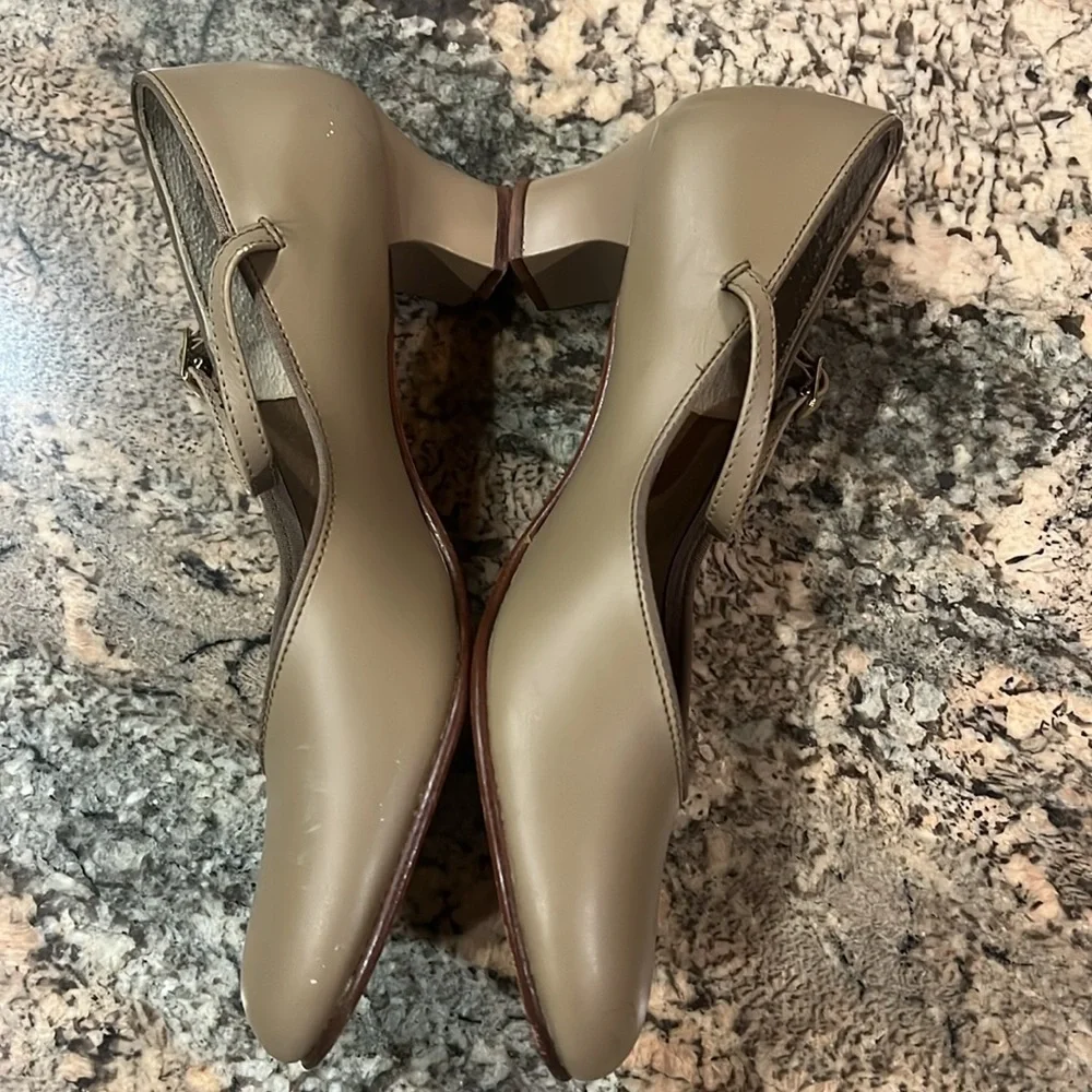 Capezio Tan Heels with Ankle Strap